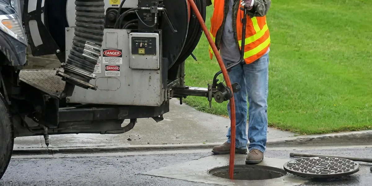 sewage clean up professionals using industrial equipment to remove contaminated wastewater in Myrtle Beach, SC